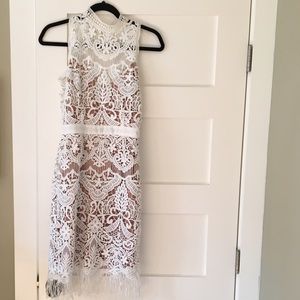 Saylor white lace dress