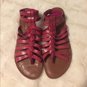 Pink Leather Sandals