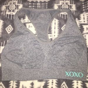 gray sports bra