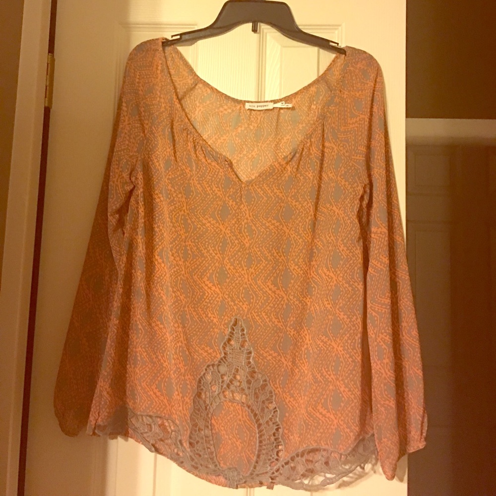 Cute sheer top Never worn (tags off)