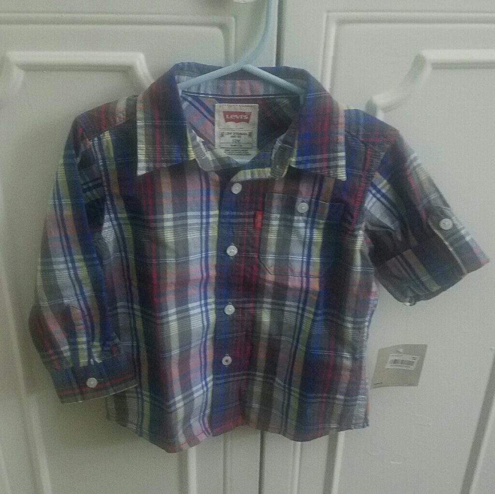 NWT Levi's Plaid Collared Button-down Shirt