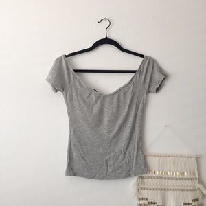 Ribbed Off-the-Shoulder Top