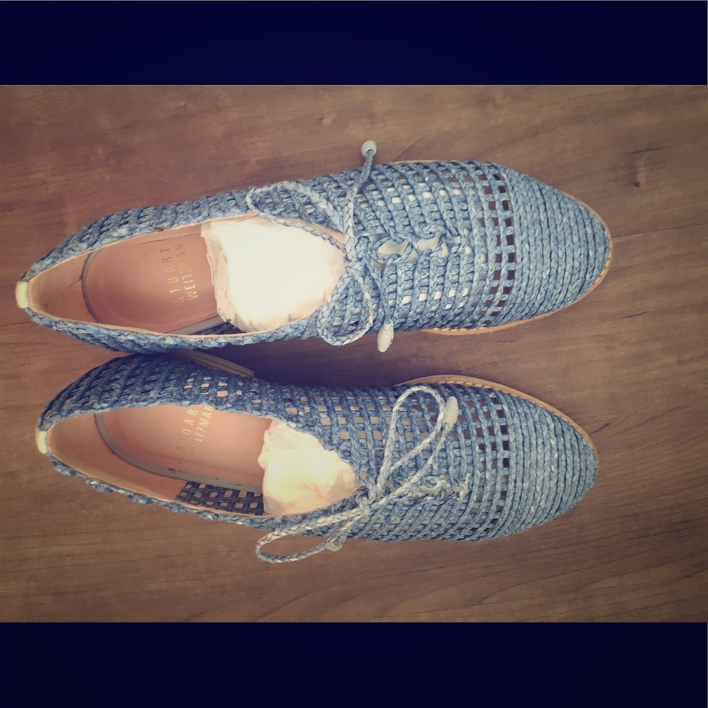 Stuart Weitzman weave oxfords