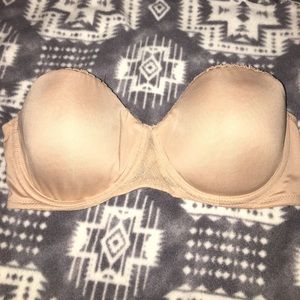 strapless nude bra