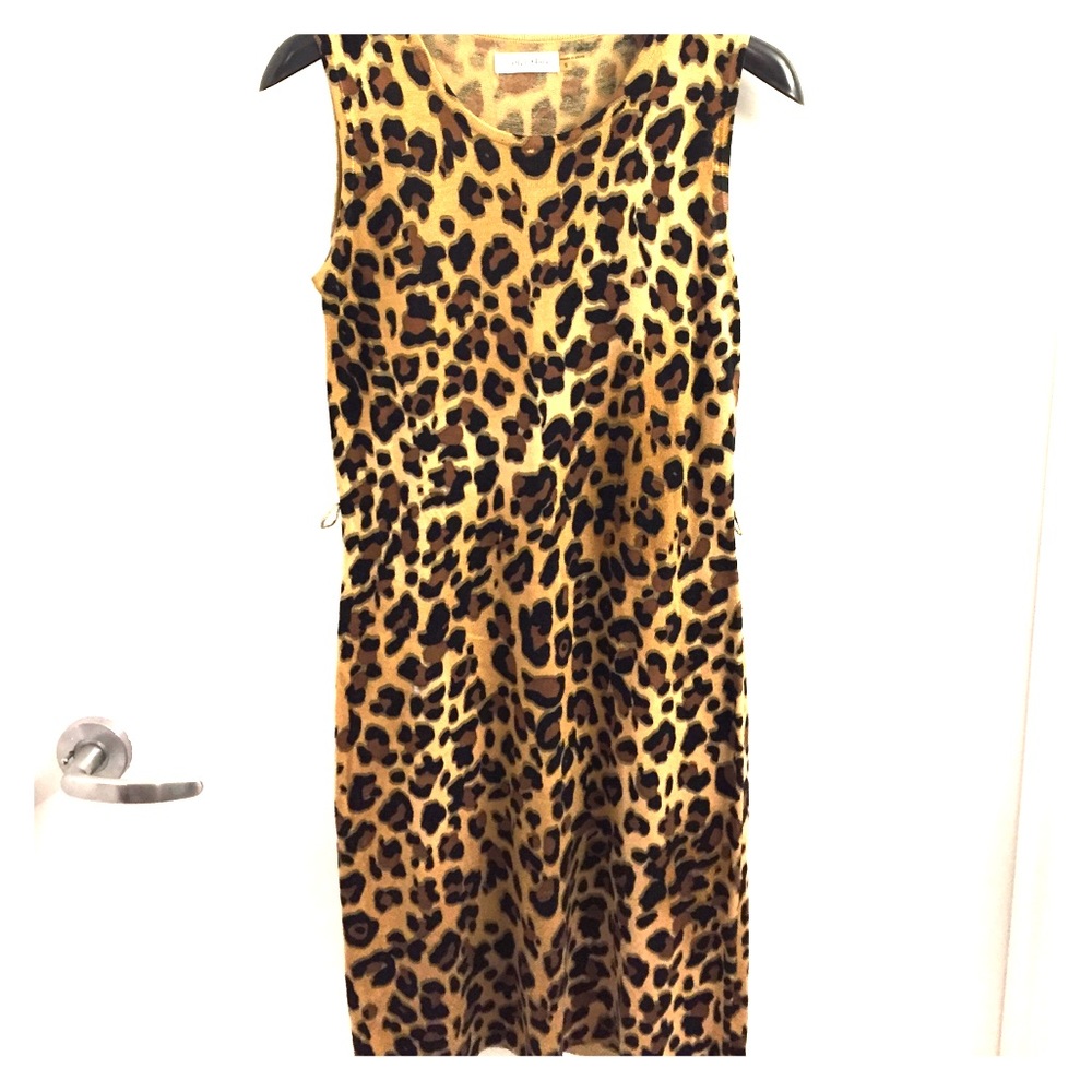 Calvin Klein leopard print shift dress