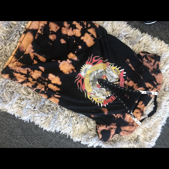 DISTRESSED TSHIRT DRESS - Picture 1 of 1