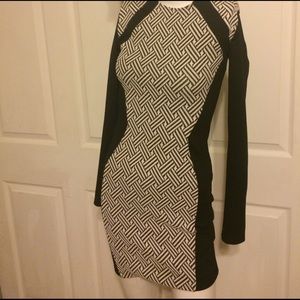 Form fitting long sleeve dress