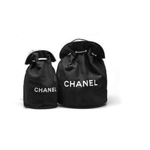 Chanel drawstring canvas backpack