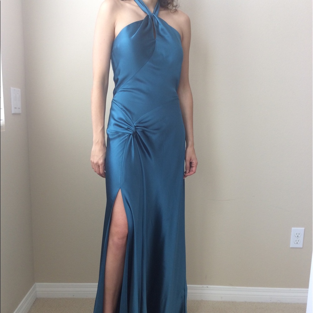 On Sale!! Elegant deep green evening gown.