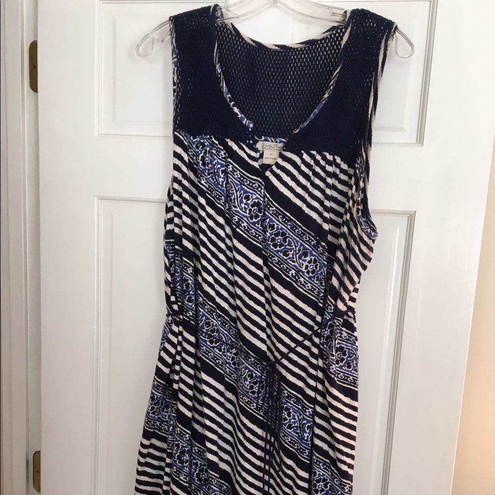 Lucky Brand Crochet Yoke Knit Dress, 3X