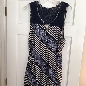 Lucky Brand Crochet Yoke Knit Dress, 3X