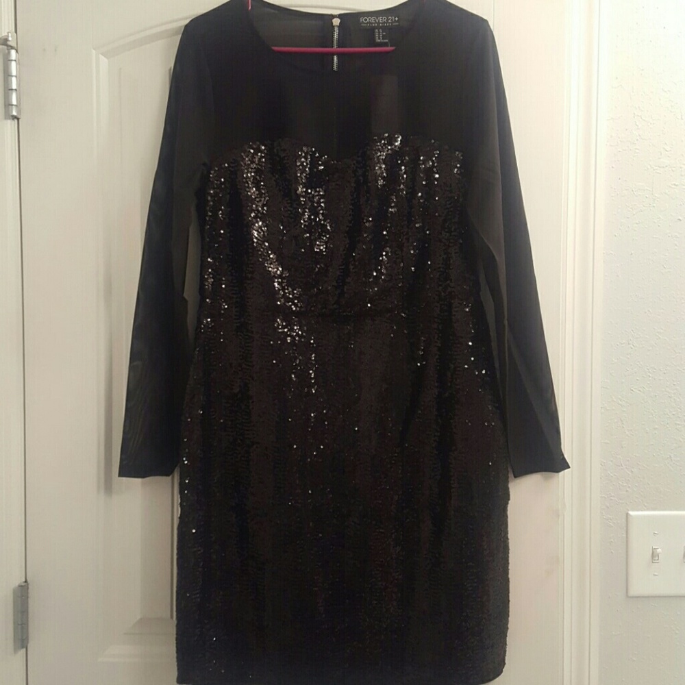 NWT black sequin dress