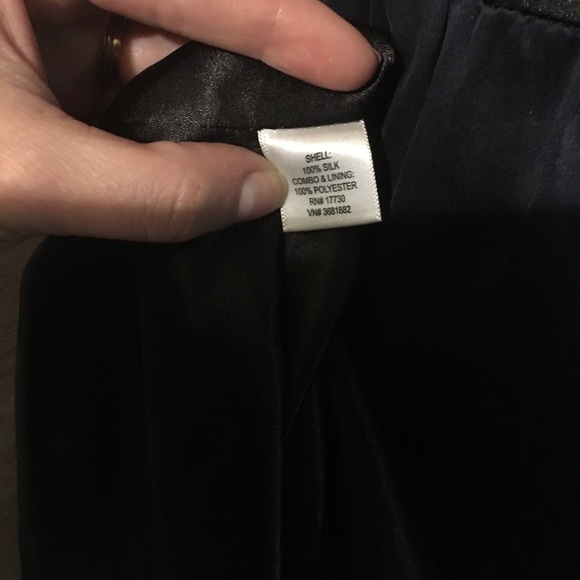 Navy and black silk dress - Picture 3 of 3