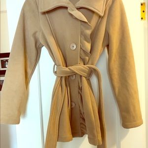 Fleece beige women's jackets.