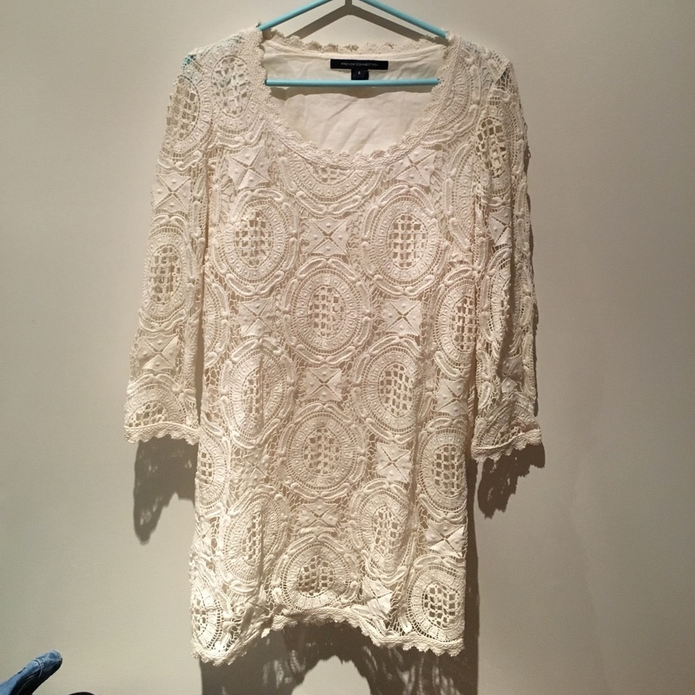 White long sleeve French Connection dress
