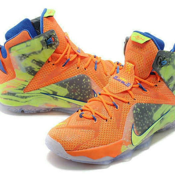 Nike LeBron XII Six Meridians Hyper Crimson Volt M - Picture 1 of 4