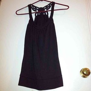 Black crotched back Tank