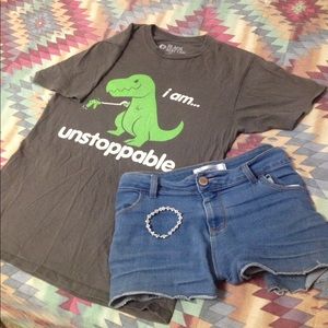 Funny gray T-Rex "I am unstoppable" shirt