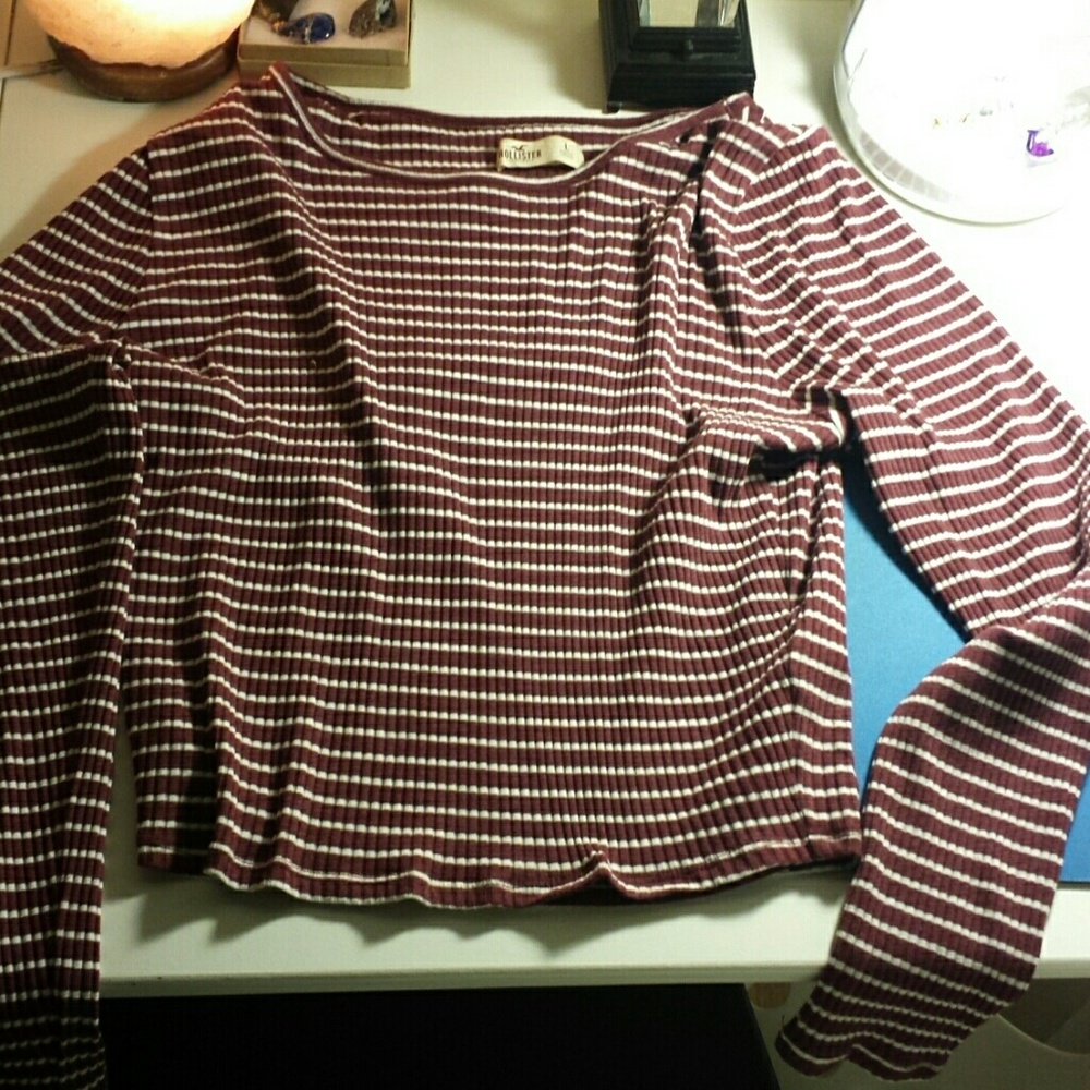 Hollister striped crop top