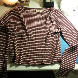 Hollister striped crop top