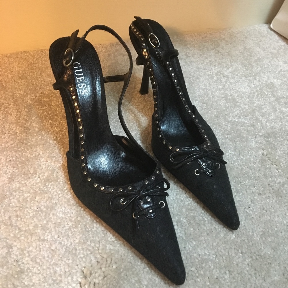 Guess studded pointed toe heels