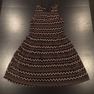 Black and Tan chevron dress - never worn