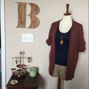 Cable knit Boyfriend Cardigan - S/M