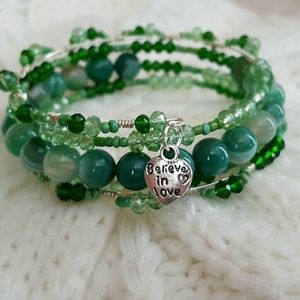 Handcrafted memory wire bracelet