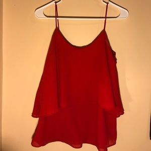 Layered red top