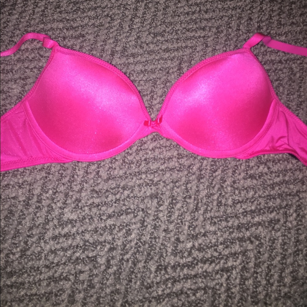 Pink push up bra