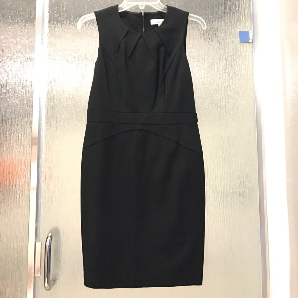 Loft scuba black dress