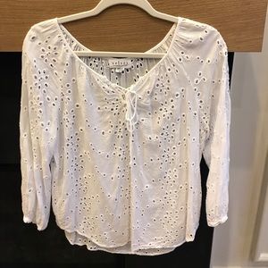 Velvet eyelet Boho top. Excellent condition!