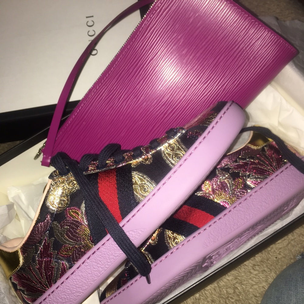💥SOLD💥 Gucci Ace Brocade 👟🌸