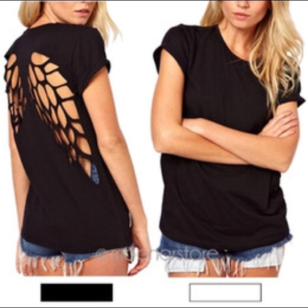 Angle Wing Laser Cut T-Shirt