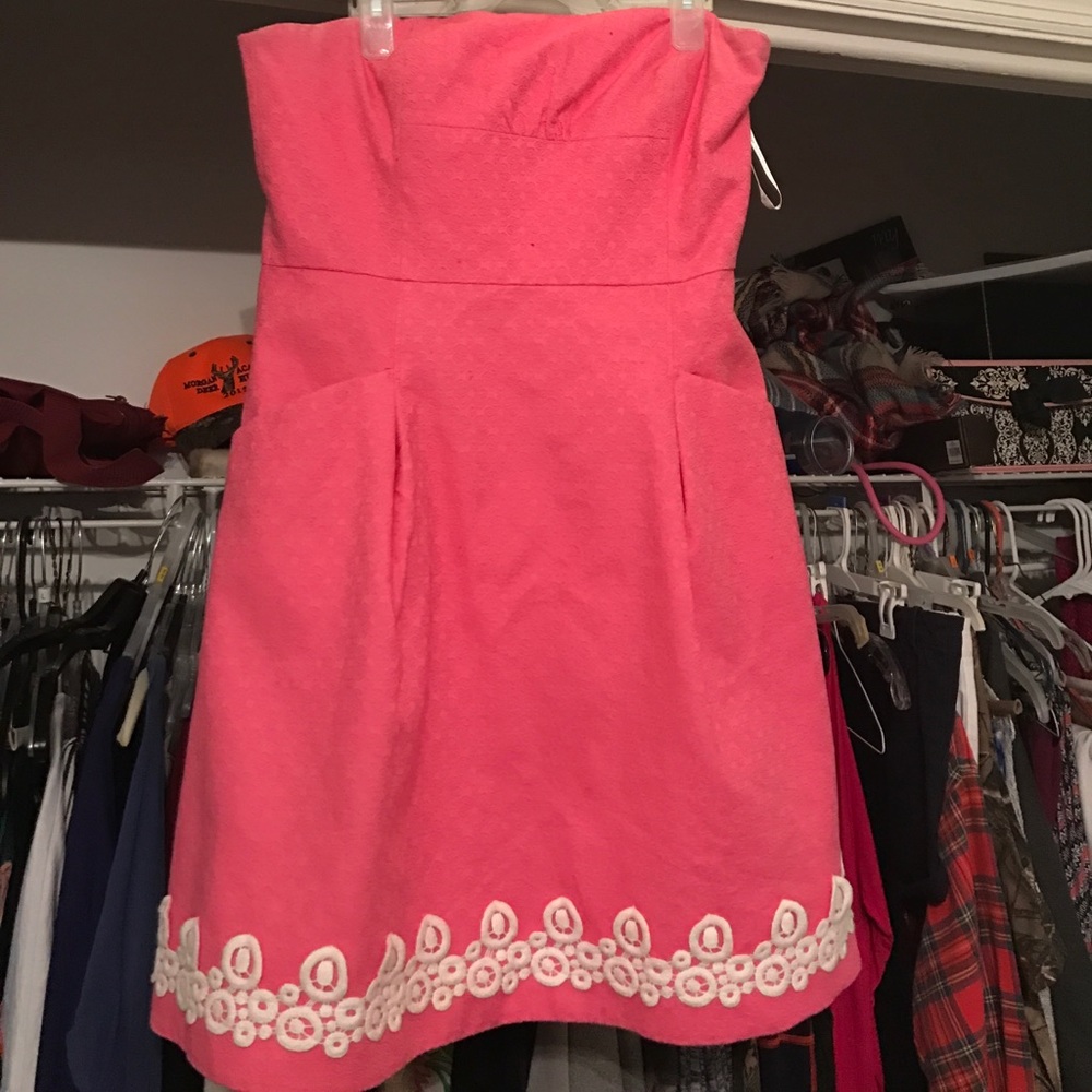 Pink Strapless Lilly Pulitzer Dress