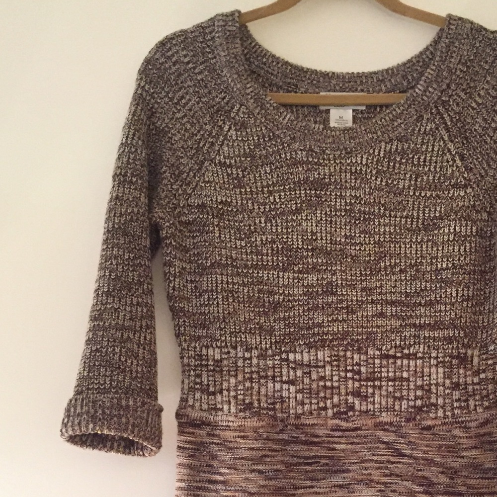 Brown sweater dress