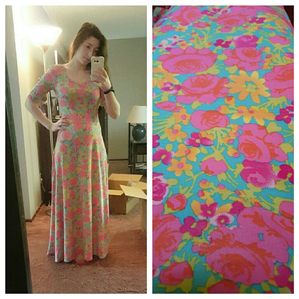 Lularoe small Ana maxi dress floral pattern