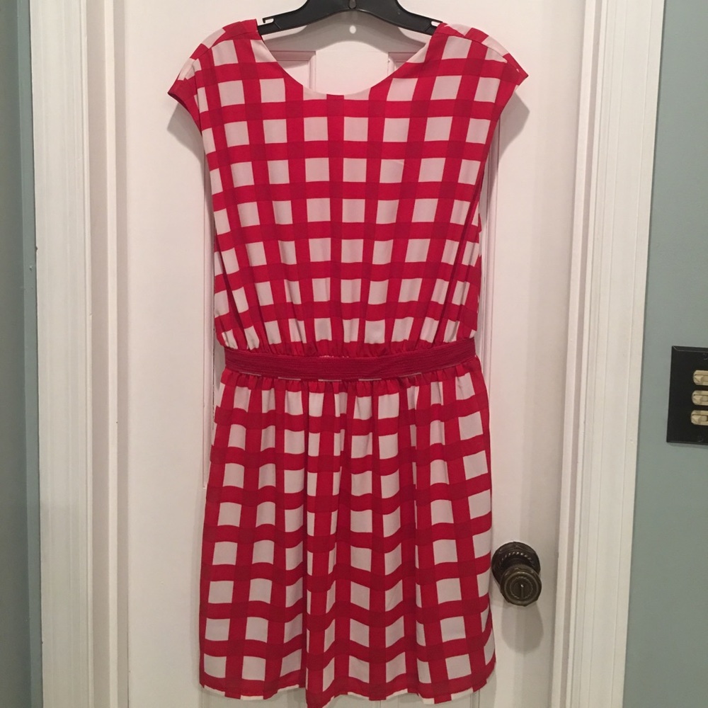 Charming Charlie red plaid dress