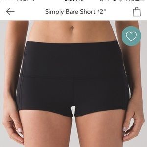 LULU LEMON ATHLETICA SIMPLY BARE SPANDEX SHORTS