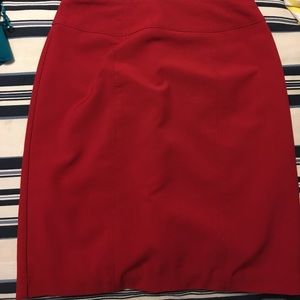 Red pencil skirt
