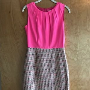 Kate Spade Hot Pink Silk & Tweed Dress