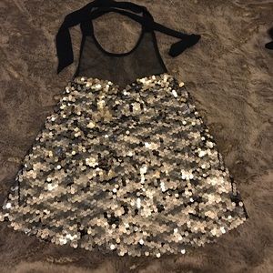 Strapless Glitter Shirt ❤️ Size Medium