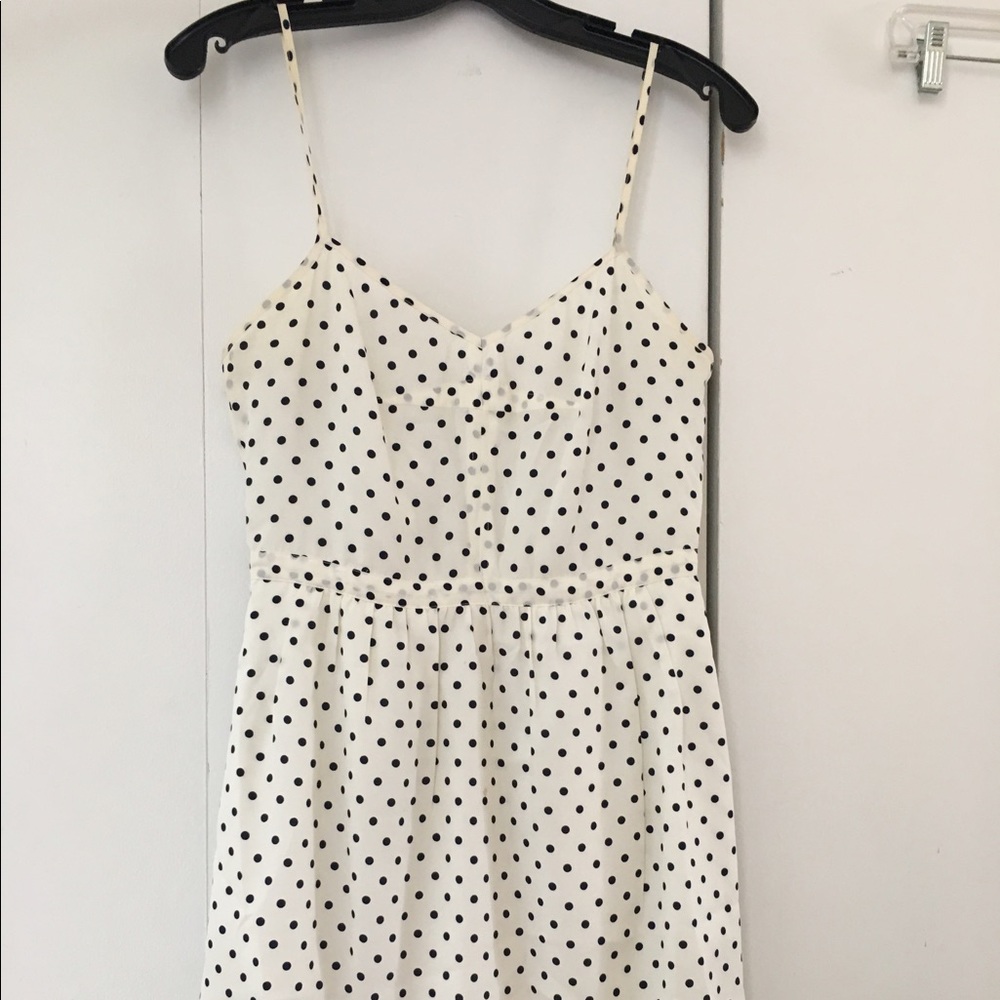 J. Crew black and white dot dress