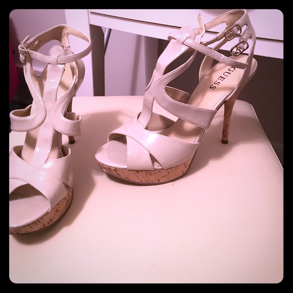 Guess nude stiletto with platform