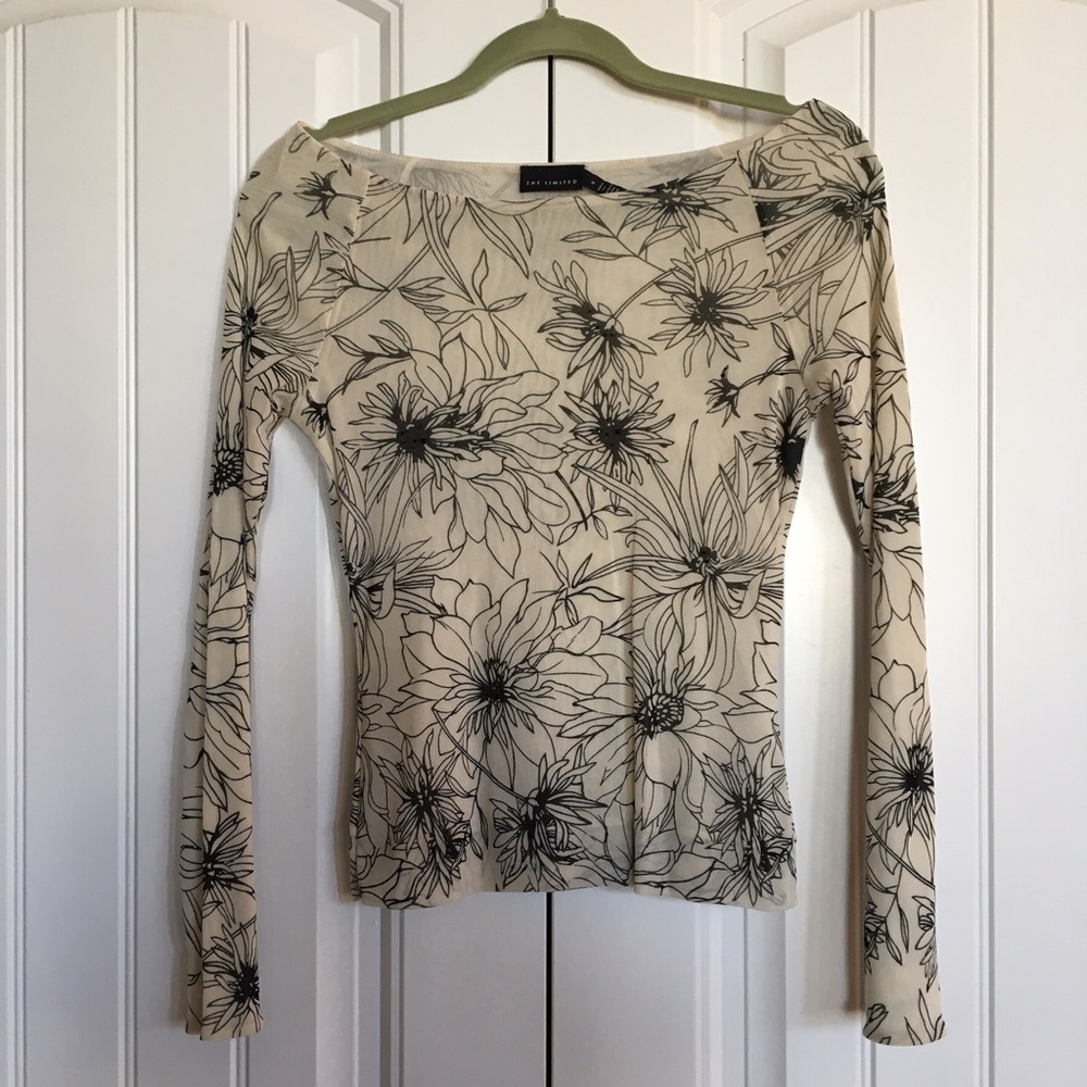 The Limited, slightly sheer boat neck top