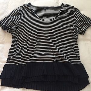 Jcrew stripe layered tee - size large