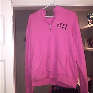 medium victoria's secret half zip