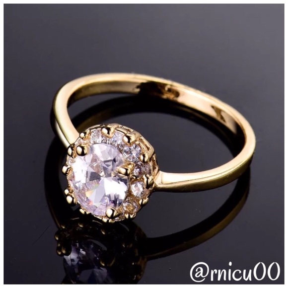 Sapphire Cluster 18K Gold Filled Size 5.5 Ring! - Picture 13 of 16