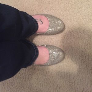 Sparkly Gold Flats