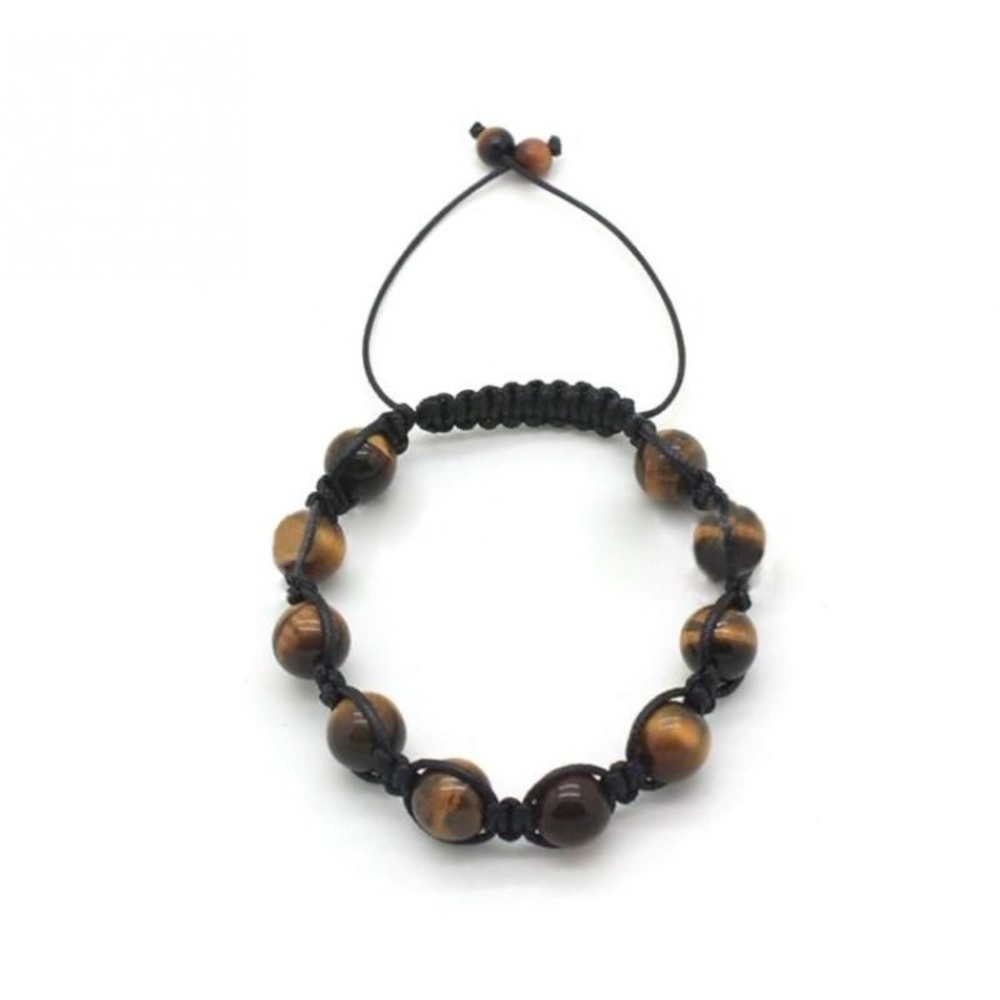 Retro Tiger Eye Stone Beads Bangle Bracelet Yoga